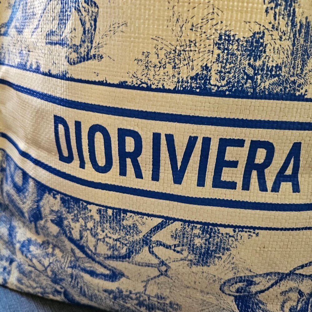 Christian Dior Straw Dioriviera Tote 42.5 x 37 x 15cm - Picture 5 of 11